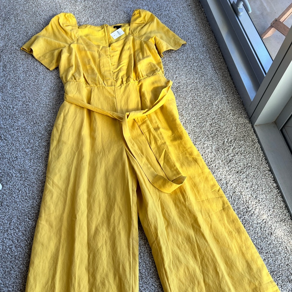 Ann Taylor yellow jumpsuit, size 10